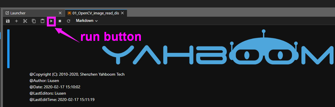 Run button 1