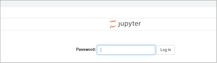Jupyter login screen