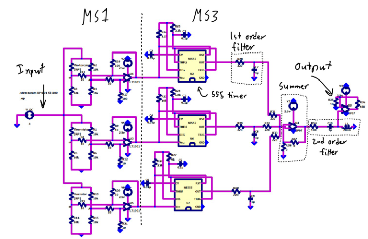 Sensor array and Arduino board